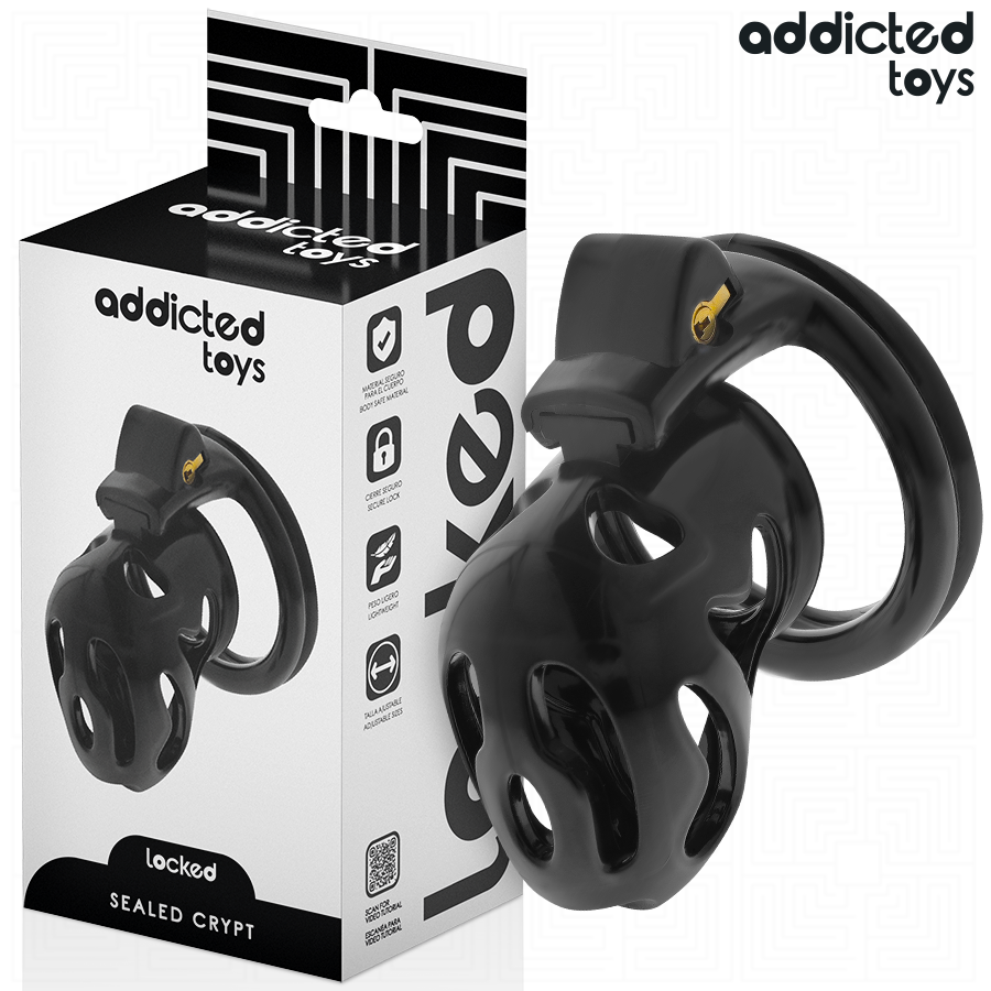 Imagen que nos facilita ADDICTED TOYS LOCKED de su producto erótico ADDICTED TOYS LOCKED - SEALED CRYPT JAULA PARA PENE 8 CM para nuestra categoría "BDSM & BONDAGE |Artículos BDSM|Jaulas Pene BDSM".