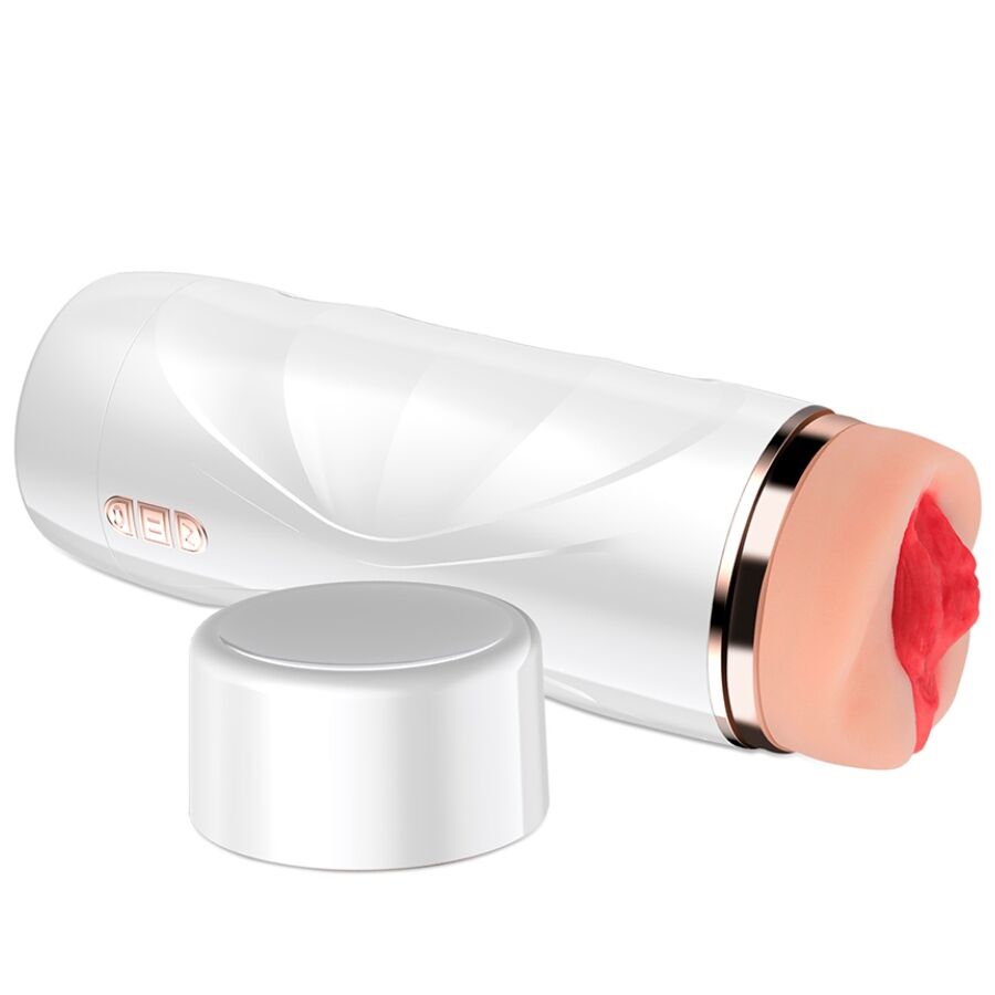 Imagen que nos facilita SHEQU de su producto erótico SHEQU - RILEY MASTURBADOR VAGINA CON VIBRACIÓN Y ONDAS ESTIMULADORAS para nuestra categoría "JUGUETES BIENESTAR |Juguetes para Hombres|Vaginas con vibración".