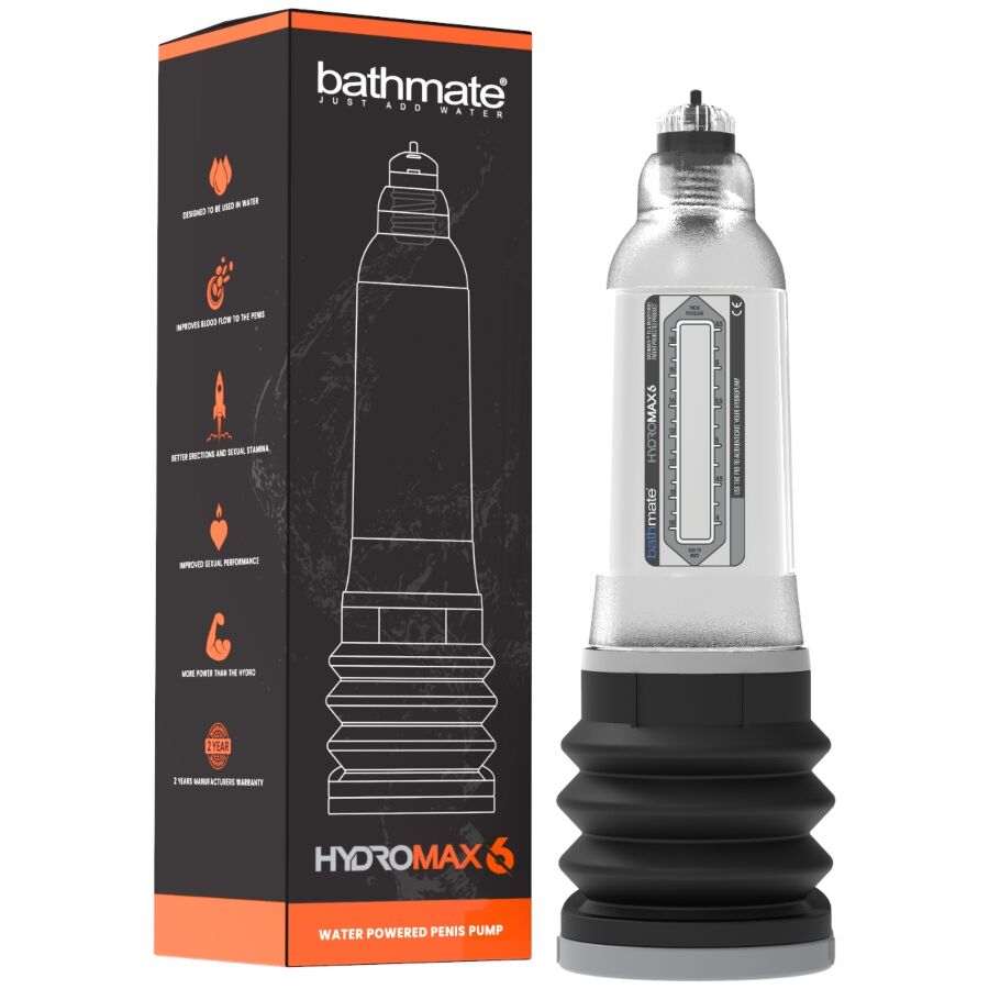 Imagen que nos facilita BATHMATE de su producto erótico BATHMATE - HYDROMAX 6 TRANSPARENTE para nuestra categoría "JUGUETES BIENESTAR |Juguetes para Hombres|Accesorios para el pene|Bomba Alargadora Pene".