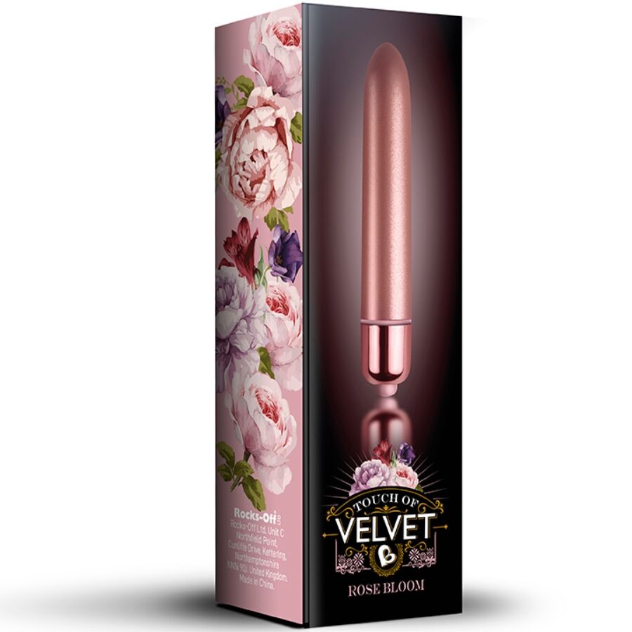 Imagen que nos facilita ROCKS-OFF de su producto erótico ROCKS-OFF - BALA VIBRADORA TOUCH OF VELVET ROSE BLOOM 10 VELOCIDADES para nuestra categoría "JUGUETES BIENESTAR |Juguetes para Mujeres|Estimuladores|Balas vibradoras".
