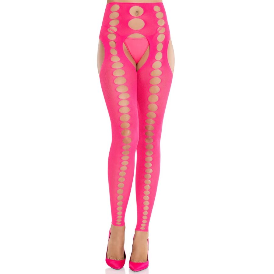 Imagen que nos facilita LEG AVENUE HOSIERY de su producto erótico LEG AVENUE - MEDIAS OPACAS SIN TIRANTES Y COSTURAS ROSA NEÓN para nuestra categoría "MODA & LENCERÍA|Lencería Mujer|Lencería Sexy|Medias".