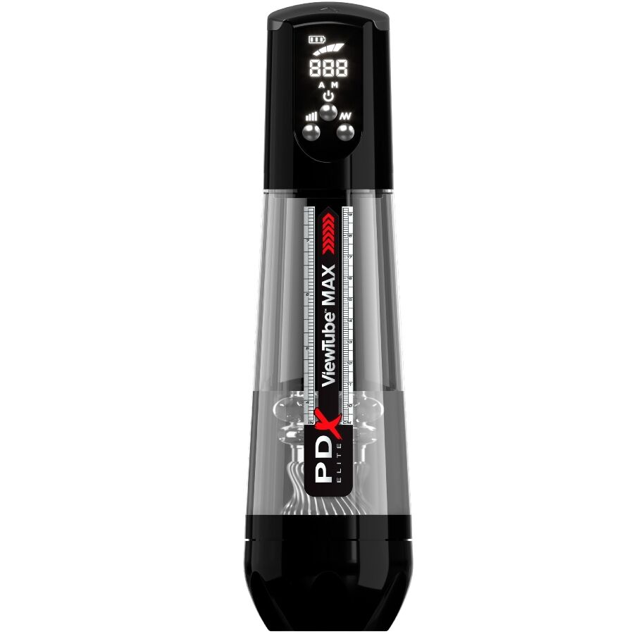 Imagen que nos facilita PDX ELITE de su producto erótico PDX ELITE - VIEWTUBE MAX VIEW MASTURNADOR AUTOMÁTICO CON SUCCIÓN TRANSPARENTE para nuestra categoría "JUGUETES BIENESTAR |Juguetes para Hombres|Masturbador Automatico".