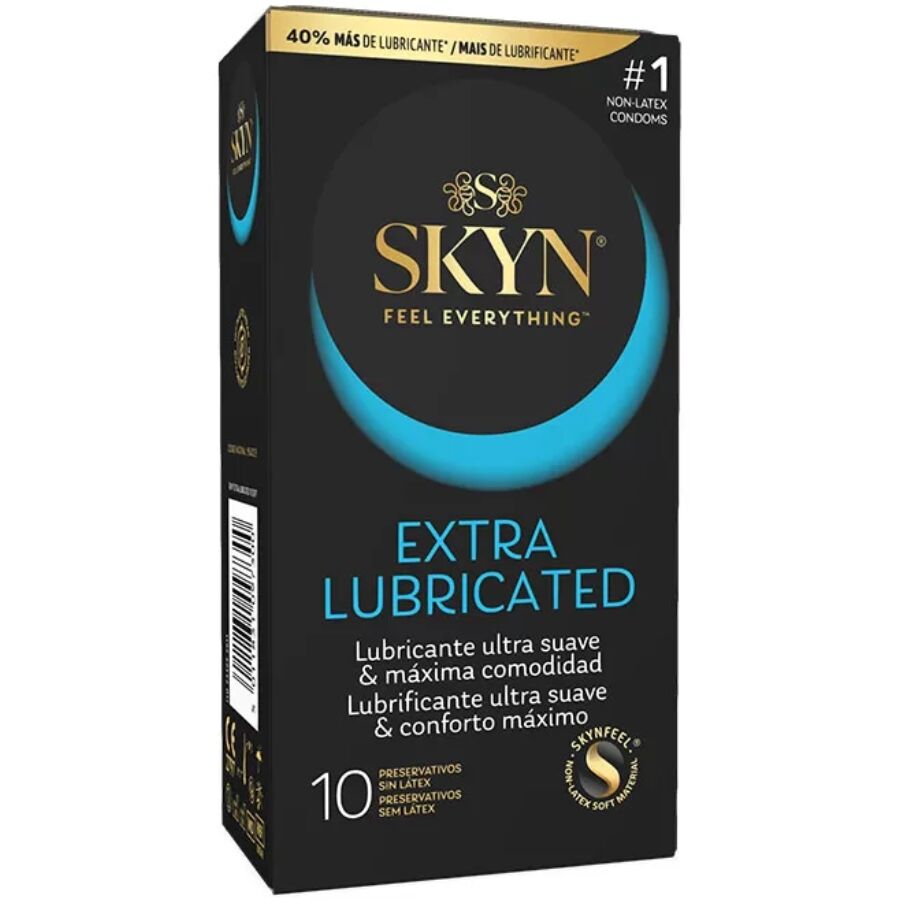 Imagen que nos facilita SKYN de su producto erótico SKYN - PRESERVATIVO EXTRA LUBRICADO 10 UNIDADES para nuestra categoría "PRESERVATIVOS |Sin Latex".