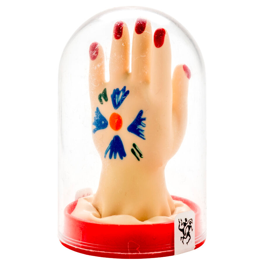 Imagen que nos facilita CONDOMERIE de su producto erótico CONDOMERIE - PRESERVATIVO DECORATIVO PINTADO A MANO PALMA DE LA MANO MODELO 1 para nuestra categoría "PRESERVATIVOS |Preservativos Divertidos".
