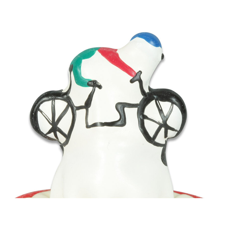 Imagen que nos facilita CONDOMERIE de su producto erótico CONDOMERIE - PRESERVATIVO DECORATIVO PINTADO A MANO BICICLETA para nuestra categoría "PRESERVATIVOS |Preservativos Divertidos".