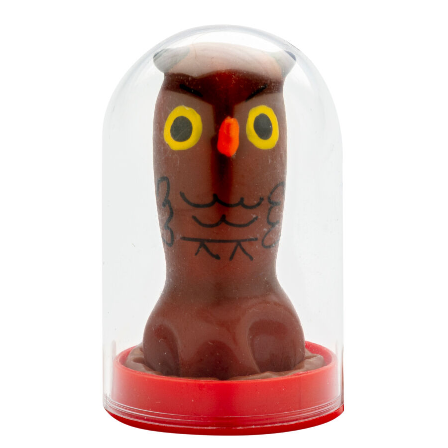 Imagen que nos facilita CONDOMERIE de su producto erótico CONDOMERIE - PRESERVATIVO DECORATIVO PINTADO A MANO BÚHO para nuestra categoría "PRESERVATIVOS |Preservativos Divertidos".