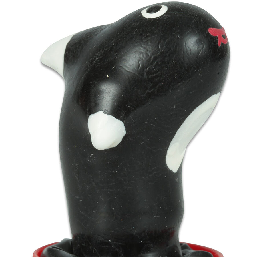 Imagen que nos facilita CONDOMERIE de su producto erótico CONDOMERIE - PRESERVATIVO DECORATIVO PINTADO A MANO ORCA para nuestra categoría "PRESERVATIVOS |Preservativos Divertidos".