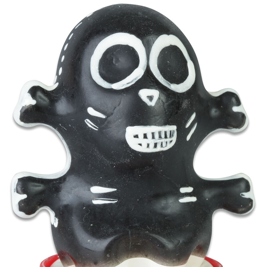 Imagen que nos facilita CONDOMERIE de su producto erótico CONDOMERIE - PRESERVATIVO DECORATIVO PINTADO A MANO CALAVERA NEGRA MODELO 1 para nuestra categoría "PRESERVATIVOS |Preservativos Divertidos".
