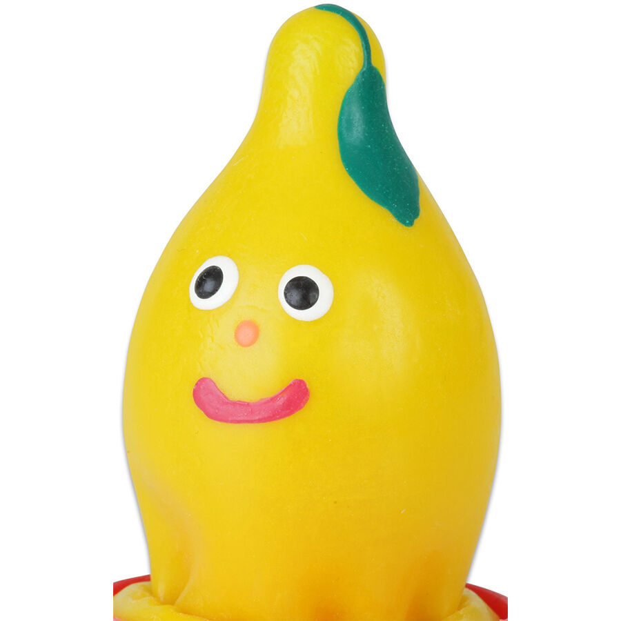 Imagen que nos facilita CONDOMERIE de su producto erótico CONDOMERIE - PRESERVATIVO DECORATIVO PINTADO A MANO LIMÓN para nuestra categoría "PRESERVATIVOS |Preservativos Divertidos".