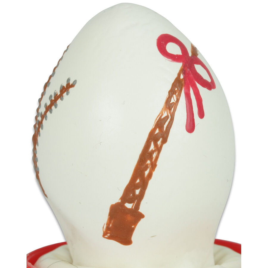 Imagen que nos facilita CONDOMERIE de su producto erótico CONDOMERIE - PRESERVATIVO DECORATIVO PINTADO A MANO HUEVO DE PASCUA BLANCO para nuestra categoría "PRESERVATIVOS |Preservativos Divertidos".