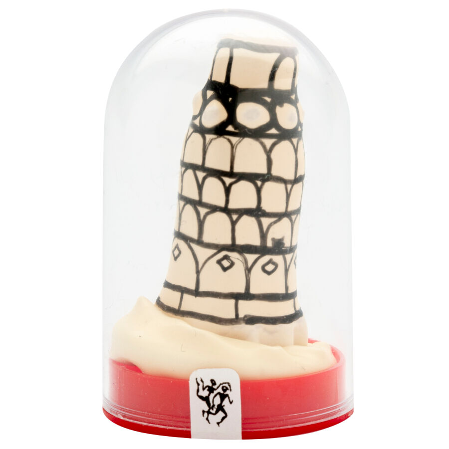 Imagen que nos facilita CONDOMERIE de su producto erótico CONDOMERIE - PRESERVATIVO DECORATIVO PINTADO A MANO TORRE DE PISA para nuestra categoría "PRESERVATIVOS |Preservativos Divertidos".