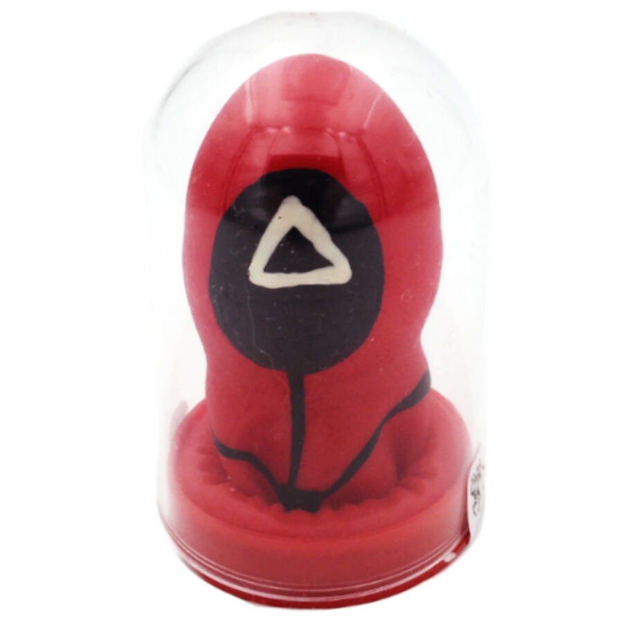 Imagen que nos facilita CONDOMERIE de su producto erótico CONDOMERIE - PRESERVATIVO DECORATIVO PINTADO A MANO TRINGULO para nuestra categoría "PRESERVATIVOS |Preservativos Divertidos".
