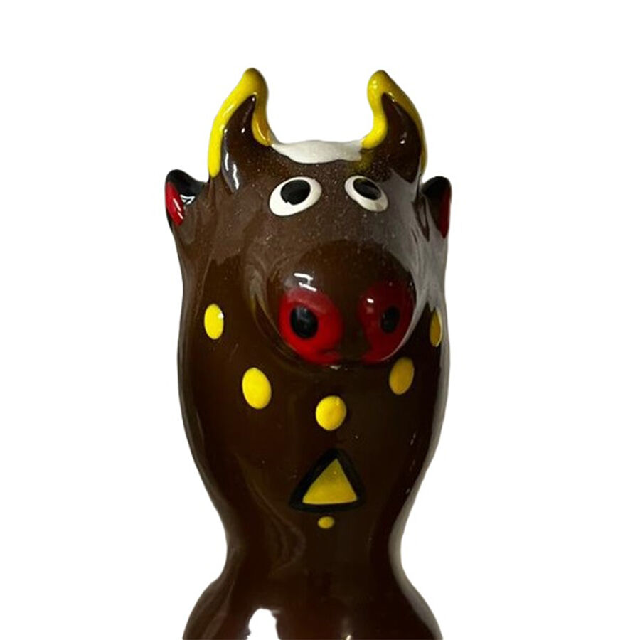 Imagen que nos facilita CONDOMERIE de su producto erótico CONDOMERIE - PRESERVATIVO DECORATIVO PINTADO A MANO TORO NEGRO MODELO 2 para nuestra categoría "PRESERVATIVOS |Preservativos Divertidos".