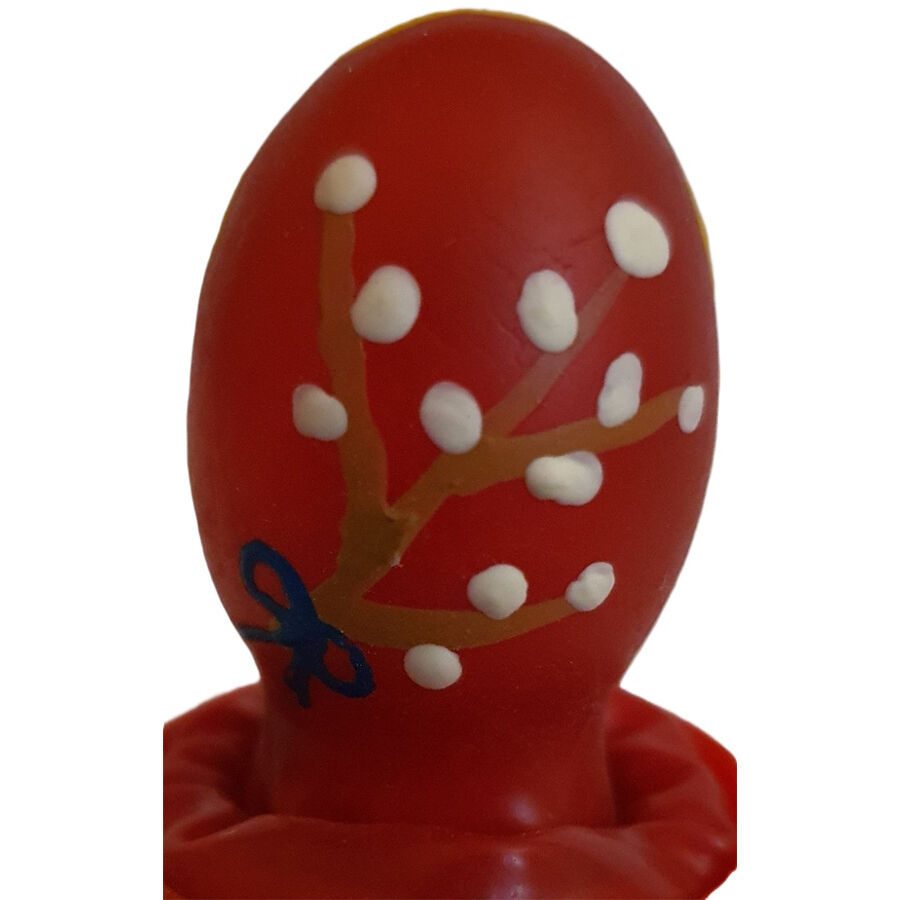 Imagen que nos facilita CONDOMERIE de su producto erótico CONDOMERIE - PRESERVATIVO DECORATIVO PINTADO A MANO HUEVO DE PASCUA ROJO para nuestra categoría "PRESERVATIVOS |Preservativos Divertidos".
