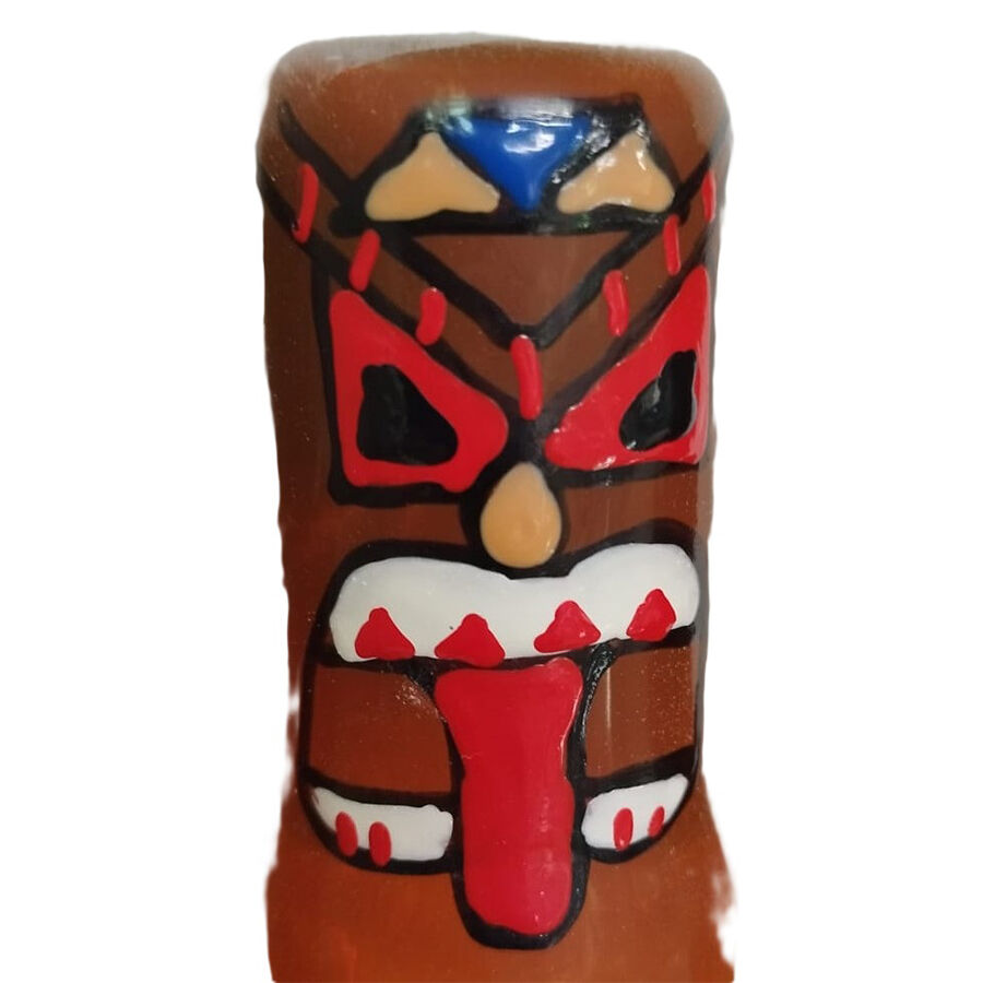 Imagen que nos facilita CONDOMERIE de su producto erótico CONDOMERIE - PRESERVATIVO DECORATIVO PINTADO A MANO TÓTEM TIKI-01 para nuestra categoría "PRESERVATIVOS |Preservativos Divertidos".