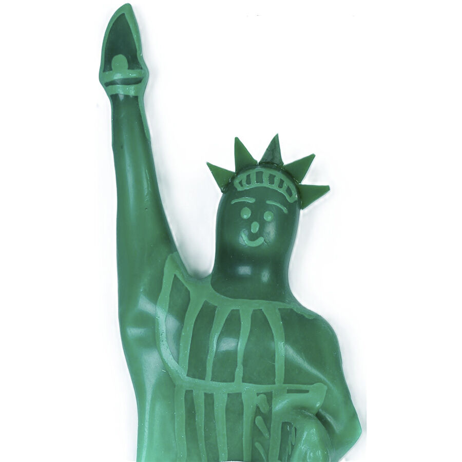 Imagen que nos facilita CONDOMERIE de su producto erótico CONDOMERIE - PRESERVATIVO DECORATIVO PINTADO A MANO ESTATUA DE LA LIBERTAD MODELO XL para nuestra categoría "PRESERVATIVOS |Preservativos Divertidos".