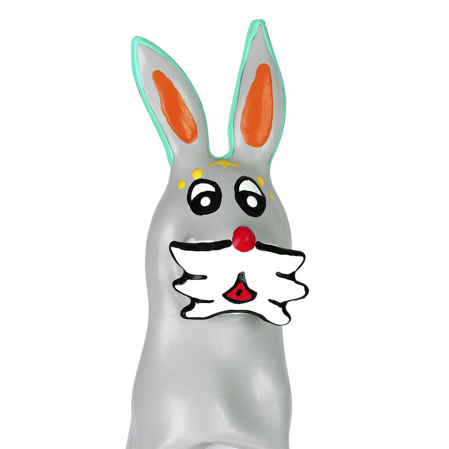 Imagen que nos facilita CONDOMERIE de su producto erótico CONDOMERIE - PRESERVATIVO DECORATIVO PINTADO A MANO CONEJITO XL para nuestra categoría "PRESERVATIVOS |Preservativos Divertidos".