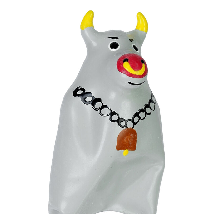 Imagen que nos facilita CONDOMERIE de su producto erótico CONDOMERIE - PRESERVATIVO DECORATIVO PINTADO A MANO TORO GRIS MODELO XL para nuestra categoría "PRESERVATIVOS |Preservativos Divertidos".