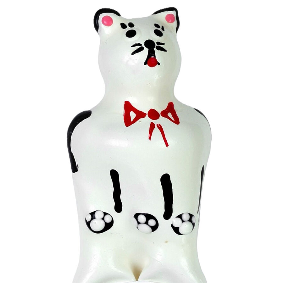 Imagen que nos facilita CONDOMERIE de su producto erótico CONDOMERIE - PRESERVATIVO DECORATIVO PINTADO A MANO GATO MODELO XL para nuestra categoría "PRESERVATIVOS |Preservativos Divertidos".