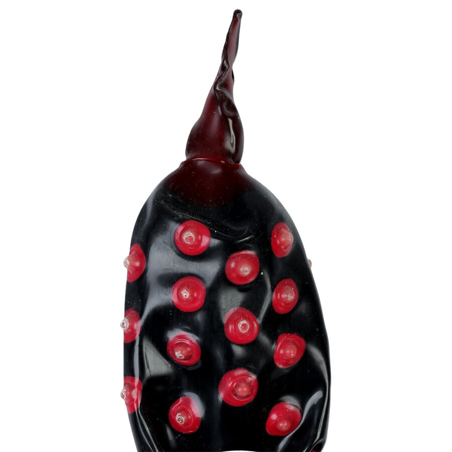 Imagen que nos facilita CONDOMERIE de su producto erótico CONDOMERIE - PRESERVATIVO DECORATIVO PINTADO A MANO FAQUIR NEGRO XL para nuestra categoría "PRESERVATIVOS |Preservativos Divertidos".