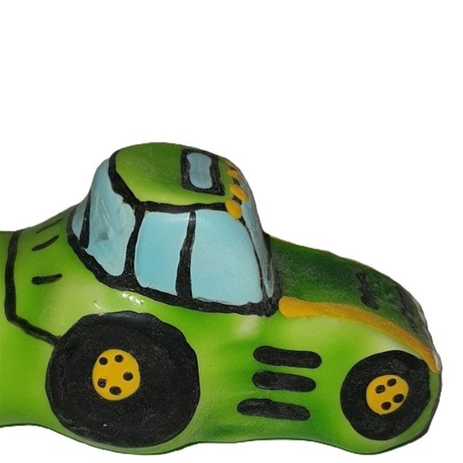 Imagen que nos facilita CONDOMERIE de su producto erótico CONDOMERIE - PRESERVATIVO DECORATIVO PINTADO A MANO VERDE TRACTOR XL para nuestra categoría "PRESERVATIVOS |Preservativos Divertidos".