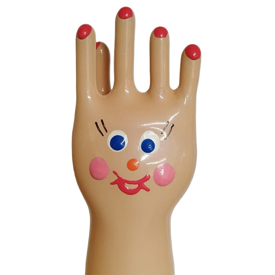 Imagen que nos facilita CONDOMERIE de su producto erótico CONDOMERIE - PRESERVATIVO DECORATIVO PINTADO A MANO GRAN MANO FELIZ XL para nuestra categoría "PRESERVATIVOS |Preservativos Divertidos".