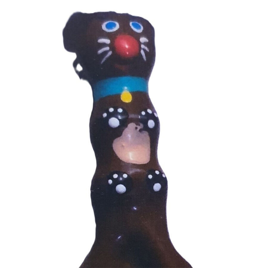 Imagen que nos facilita CONDOMERIE de su producto erótico CONDOMERIE - PRESERVATIVO DECORATIVO PINTADO A MANO PERRO SALCHICHA MARRÓN XL para nuestra categoría "PRESERVATIVOS |Preservativos Divertidos".