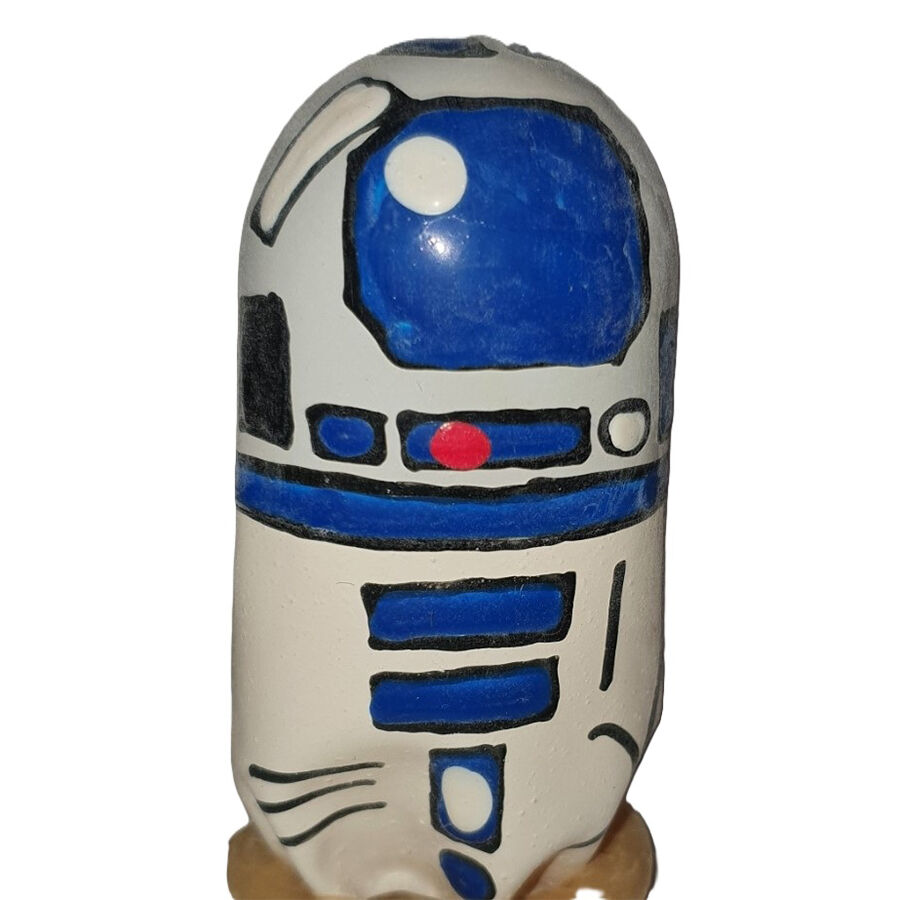 Imagen que nos facilita CONDOMERIE de su producto erótico CONDOMERIE - PRESERVATIVO DECORATIVO PINTADO A MANO ROBOT XL para nuestra categoría "PRESERVATIVOS |Preservativos Divertidos".