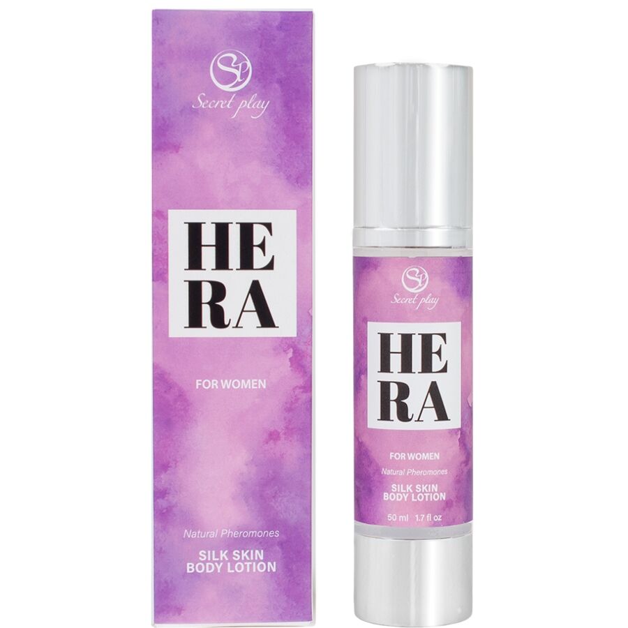 Imagen que nos facilita SECRETPLAY COSMETIC de su producto erótico SECRETPLAY - HERA LOCIÓN PIEL DE SEDA PARA MUJERES 50 ML para nuestra categoría "DROGUERÍA |Para Masajes|Aceites sin sabores".