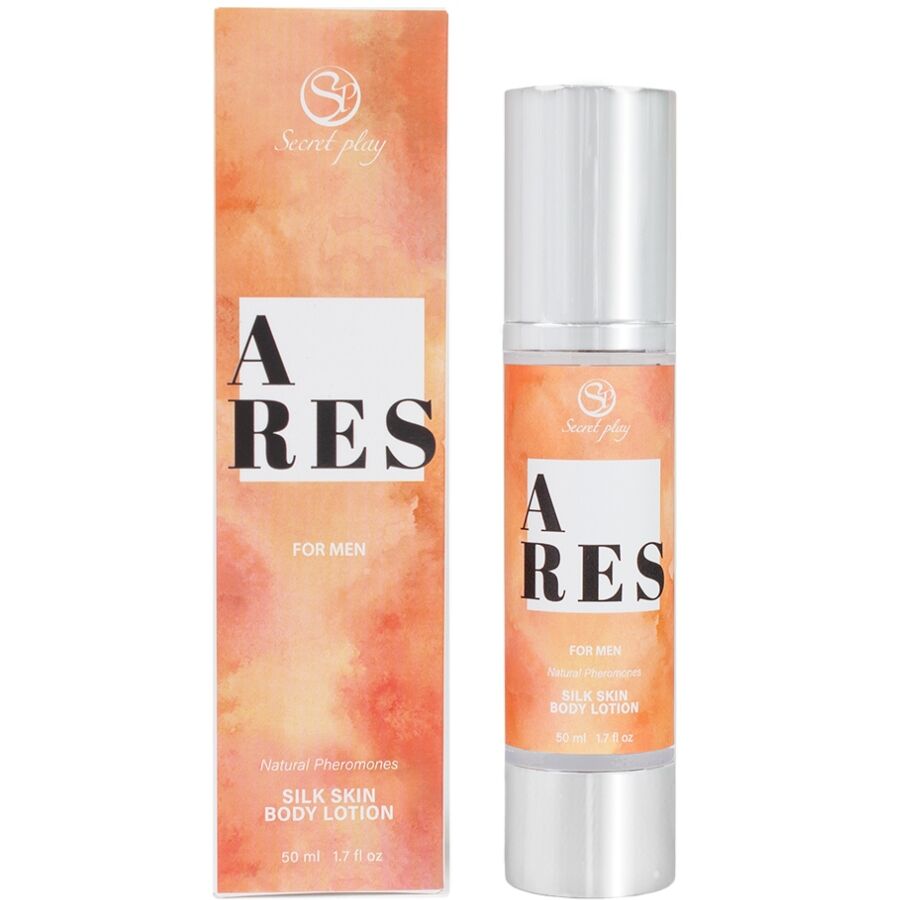 Imagen que nos facilita SECRETPLAY COSMETIC de su producto erótico SECRETPLAY - ARES LOCIÓN PIEL DE SEDA PARA HOMBRES 50 ML para nuestra categoría "DROGUERÍA |Para Masajes|Aceites sin sabores".