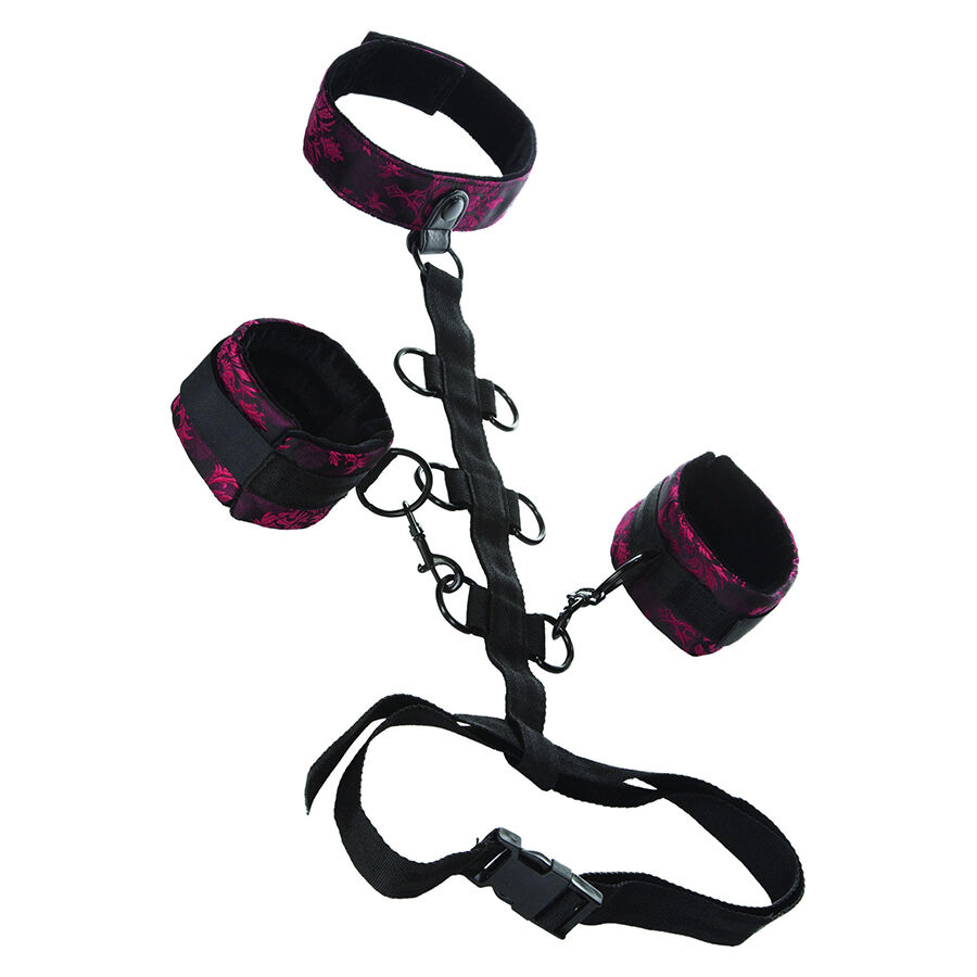 Imagen que nos facilita CALEXOTICS de su producto erótico CALEXOTICS - SCANDAL SUJECIÓN COMPORAL CON CUELLO para nuestra categoría "BDSM & BONDAGE |Bondage|Esposas de fijación".