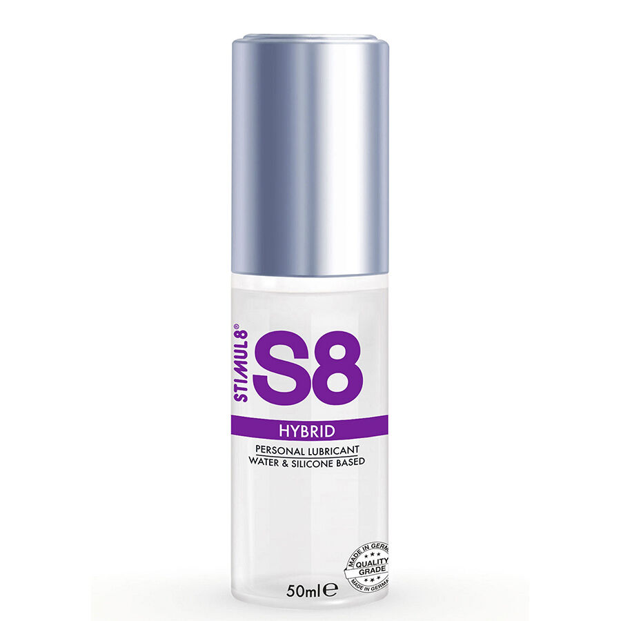 Imagen que nos facilita STIMUL8 de su producto erótico STIMUL8 - S8 LUBRICANTE HÍBRIDO 50 ML para nuestra categoría "DROGUERÍA |Lubricantes|Base Silicona + Agua".