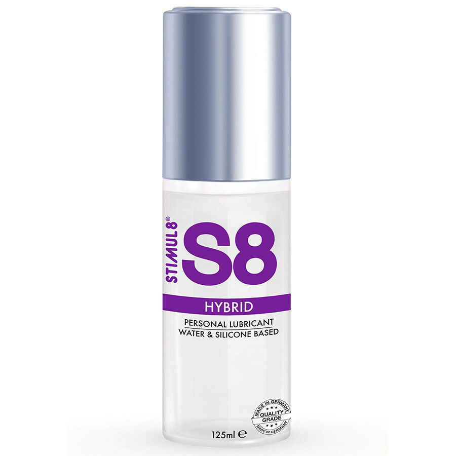 Imagen que nos facilita STIMUL8 de su producto erótico STIMUL8 - S8 LUBRICANTE HÍBRIDO 125 ML para nuestra categoría "DROGUERÍA |Lubricantes|Base Silicona + Agua".