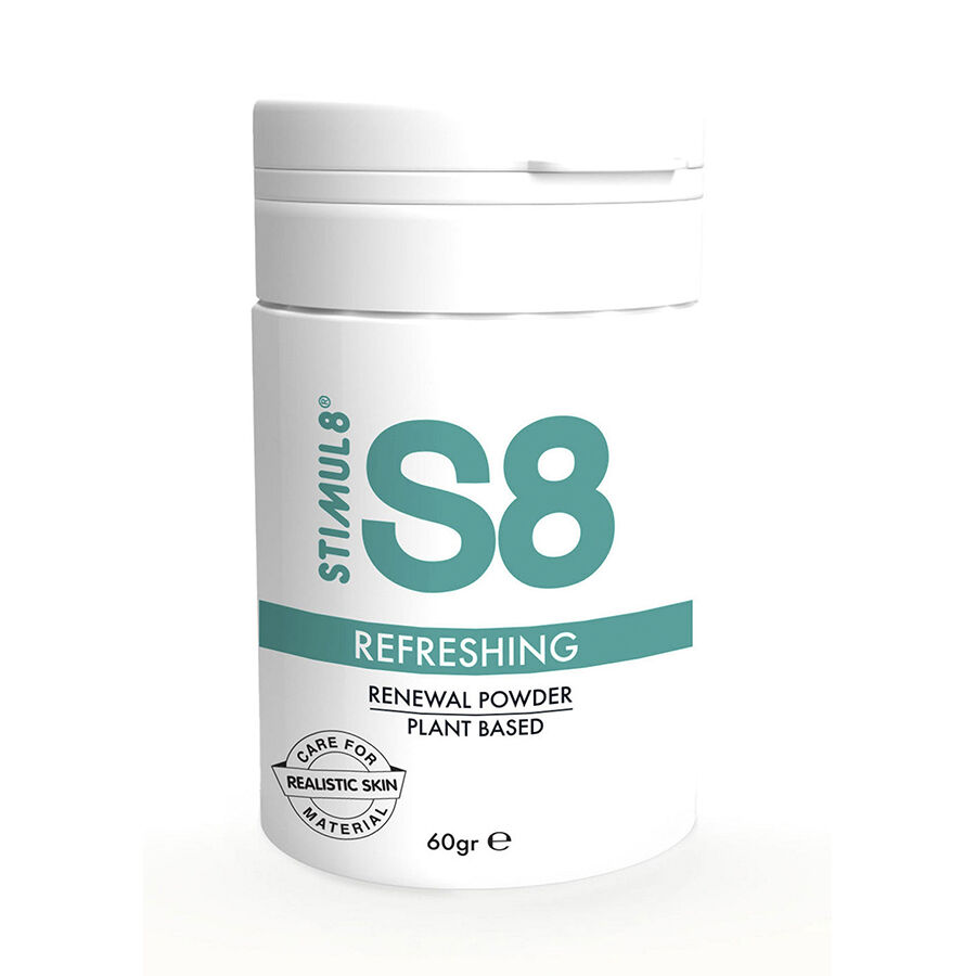 Imagen que nos facilita STIMUL8 de su producto erótico STIMUL8 - S8 REFRESHING POLVO RENOVADOR NATURAL 60 GR para nuestra categoría "DROGUERÍA |Desinfección  y Mantenimiento |Artículos Mantenimiento".