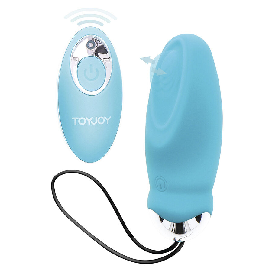 Imagen que nos facilita TOYJOY de su producto erótico TOYJOY - HAPPINESS IM SO EGGCITED VIBRADOR CON CONTROL REMOTO AZUL para nuestra categoría "JUGUETES BIENESTAR |Vibradores|Vibradores control remoto".