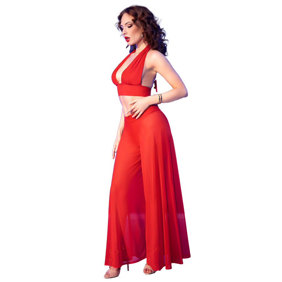 Imagen que nos facilita CHILIROSE SETS de su producto erótico CHILIROSE - CR  4857 SET TOP Y PANTALONES ROJO TALLA M para nuestra categoría "MODA & LENCERÍA|Lencería Mujer|Lencería Picante|Conjunto de lencería sexy".