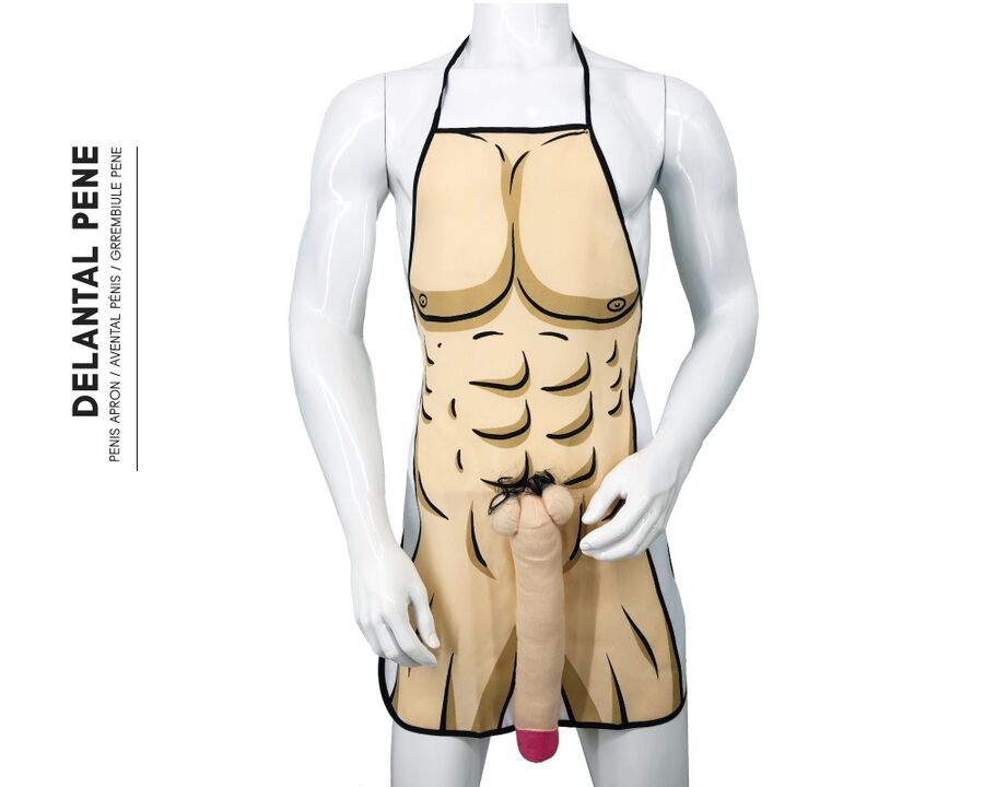 Imagen que nos facilita DIABLO PICANTE de su producto erótico DIABLO PICANTE - DELANTAL CON PENE 3D MUSCULOSO Y ATREVIDO para nuestra categoría "ARTÍCULOS VARIOS|Articulos divertidos|Delantales".