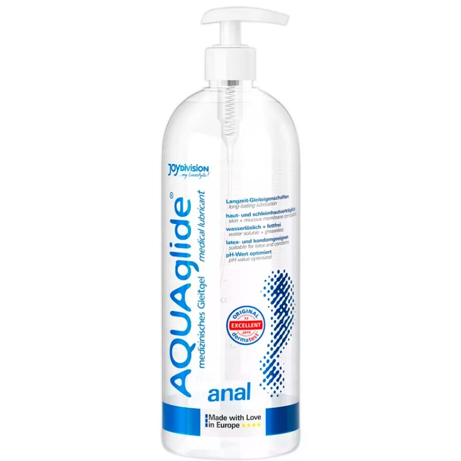 Imagen que nos facilita JOYDIVISION AQUAGLIDE de su producto erótico JOYDIVISION AQUAGLIDE - LUBRICANTE ANAL 1 LITRO para nuestra categoría "DROGUERÍA |Lubricantes|Anal".