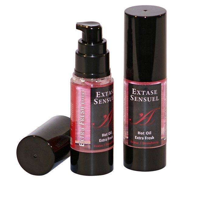 Imagen que nos facilita EXTASE SENSUAL de su producto erótico EXTASE SENSUAL - ACEITE MASAJE EFECTO EXTRA FRESH FRESA 30 ML para nuestra categoría "DROGUERÍA |Para Masajes|Con efecto calor".