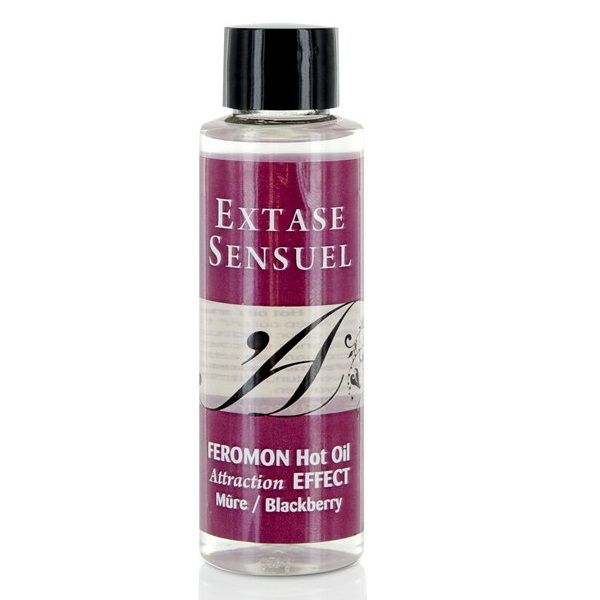 Imagen que nos facilita EXTASE SENSUAL de su producto erótico EXTASE SENSUAL - ACEITE MASAJE EFECTO CALOR CON FEROMONAS MORA 100 ML para nuestra categoría "DROGUERÍA |Para Masajes|Con efecto calor".