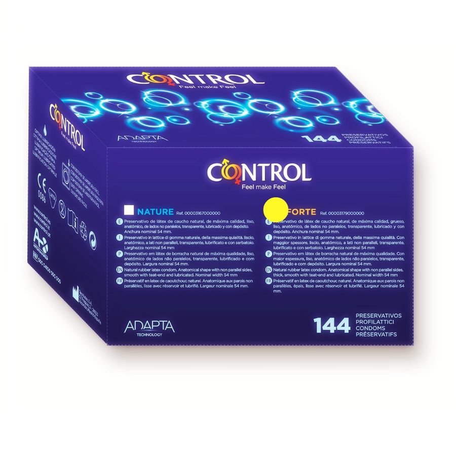 Imagen que nos facilita CONTROL CONDOMS de su producto erótico CONTROL - PRESERVATIVOS NATURE FORTE 144 UNIDADES para nuestra categoría "PRESERVATIVOS |Extra Seguros".