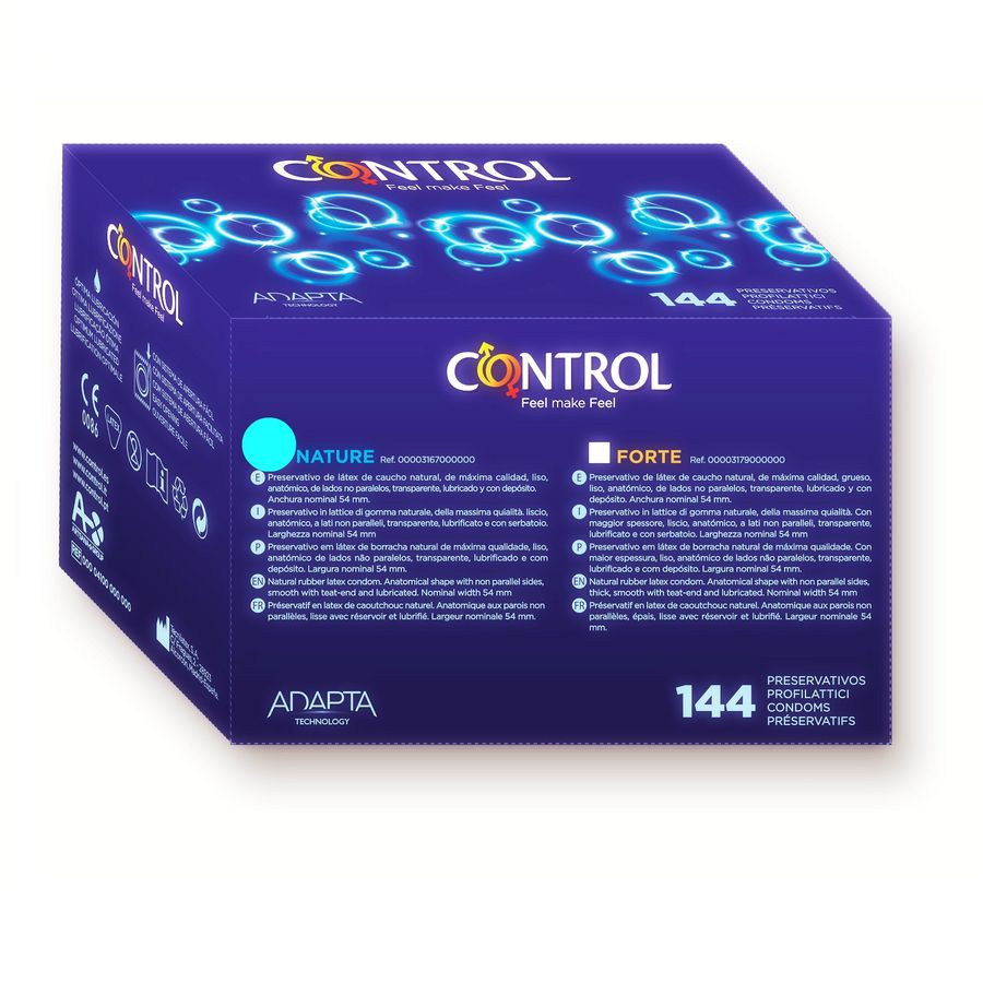 Imagen que nos facilita CONTROL CONDOMS de su producto erótico CONTROL - PRESERVATIVOS NATURE 144 UNIDADES para nuestra categoría "PRESERVATIVOS |Normales".
