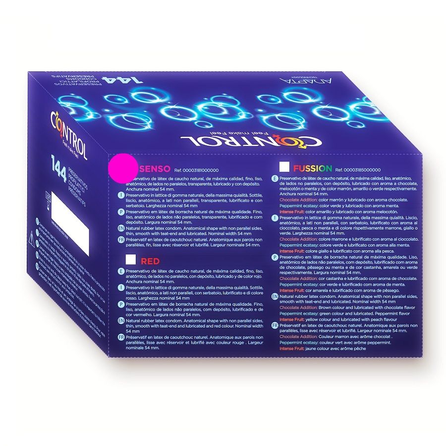Imagen que nos facilita CONTROL CONDOMS de su producto erótico CONTROL - PRESERVATIVOS FINISSIMO SENSO 144 UNIDADES para nuestra categoría "PRESERVATIVOS |Sensitivos".