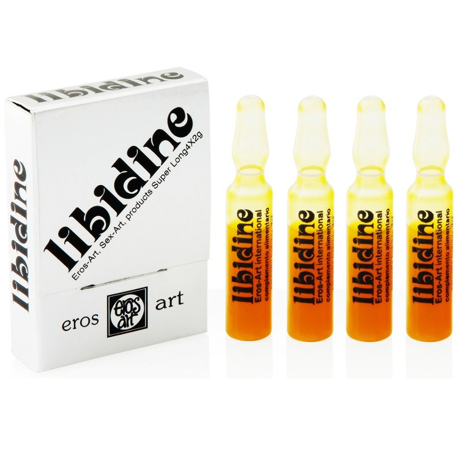 Imagen que nos facilita EROS-ART de su producto erótico EROS-ART - LIBIDINE AFRODISÍACO NATURAL 4 AMPOLLAS para nuestra categoría "DROGUERÍA |Complementos Alimenticios|Cápsulas Unisex".