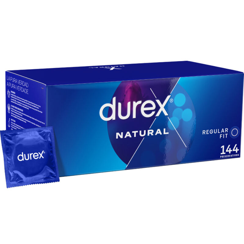 Imagen que nos facilita DUREX CONDOMS de su producto erótico DUREX - PRESERVATIVOS NATURAL 144 UNIDADES para nuestra categoría "PRESERVATIVOS |Normales".