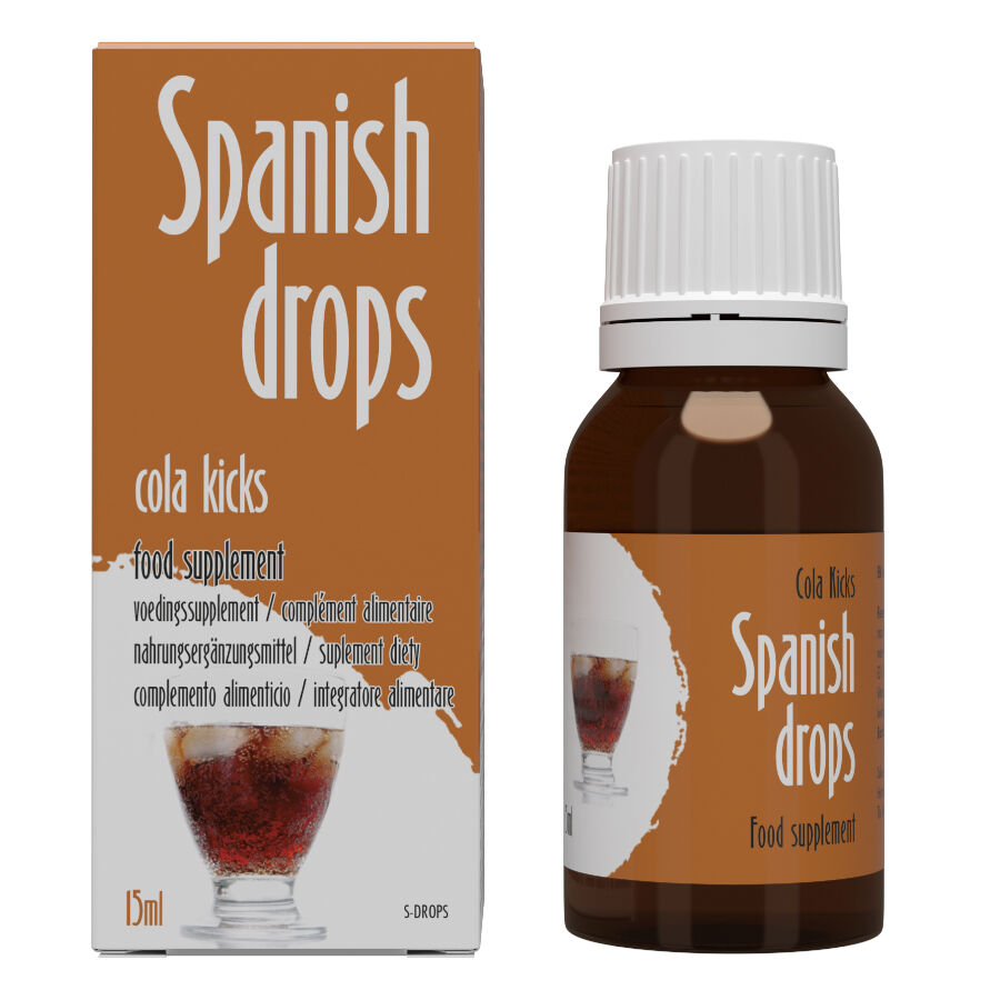 Imagen que nos facilita COBECO PHARMA de su producto erótico Spanish Drops Cola – Complemento alimenticio en gotas para nuestra categoría "DROGUERÍA |Complementos Alimenticios|Gotas Amor".