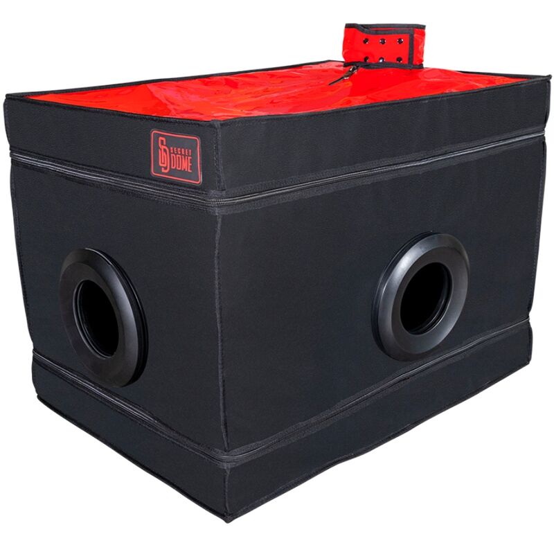 Imagen que nos facilita SECRET DOME de su producto erótico SECRET DOME - KINK CLUB LA NICHE CABINA  NEGRO & ROJO para nuestra categoría "BDSM & BONDAGE |Artículos BDSM".