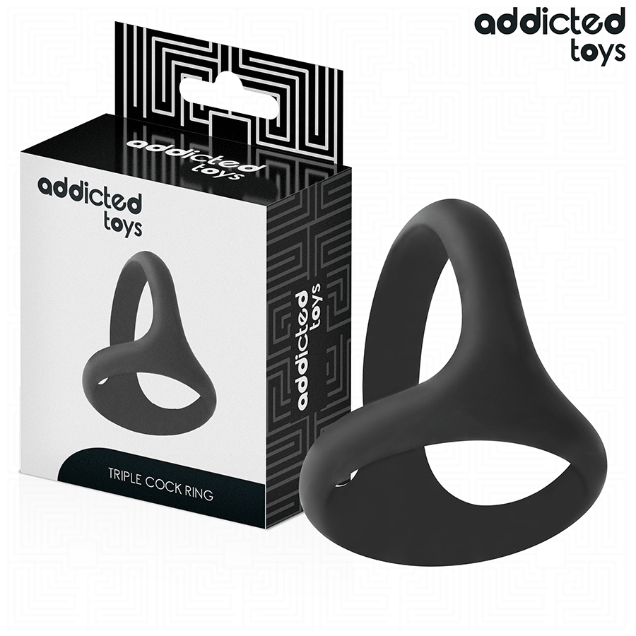Imagen que nos facilita ADDICTED TOYS de su producto erótico ADDICTED TOYS - ANILLO TRIPLE GRUESO PARA EL PENE para nuestra categoría "JUGUETES BIENESTAR |Juguetes para Hombres|Accesorios para el pene|Anillos Pene|Anillos sin vibración".