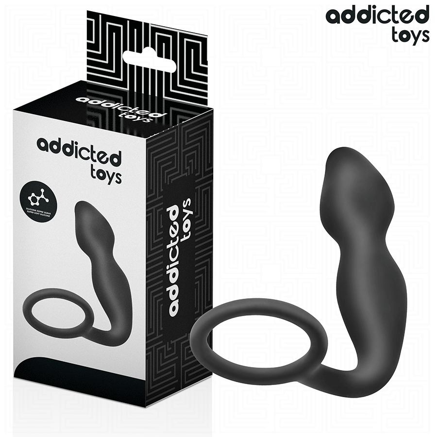 Imagen que nos facilita ADDICTED TOYS de su producto erótico ADDICTED TOYS - PLUG ANAL CON ANILLO SILICONA MODELO 2 para nuestra categoría "JUGUETES BIENESTAR |Anal|Plugs Anales".