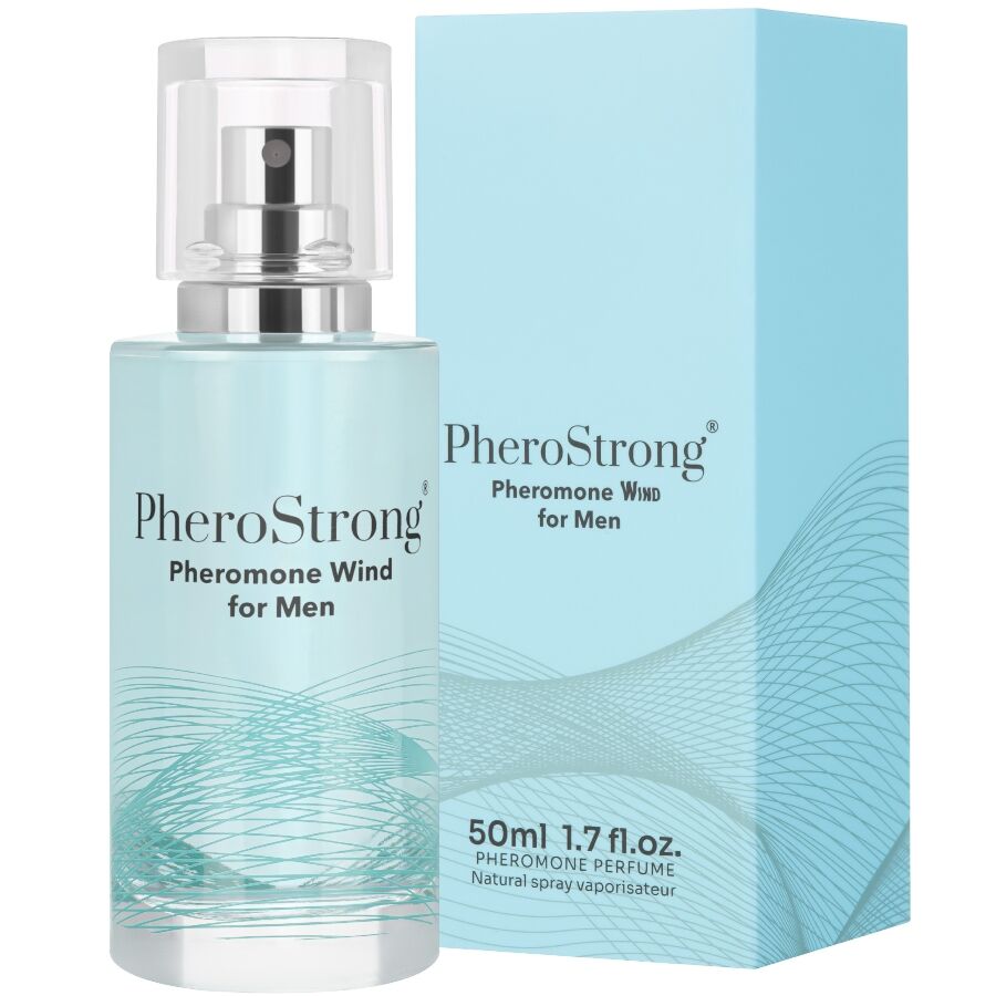 Imagen que nos facilita PHEROSTRONG de su producto erótico PHEROSTRONG - PERFUME CON FEROMONAS WIND PARA HOMBRE 50 ML para nuestra categoría "DROGUERÍA |Perfumes |Perfumes Feromonas Masculinas".